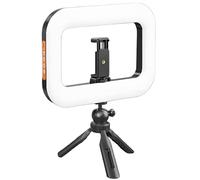 Anneau lumineux, lampe portable pour téléphone portable, éclairage LED à sortie continue, luminosité réglable, outil de création compact pour vlogging, streaming, tournage en studio