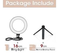 Anneau lumineux LED avec trépied pour selfie,support de téléphone,lampe photo,éclairage annulaire pour diffusion vidéo en direct -16cm and 9cm Tripod