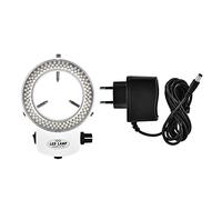 Anneau Lumineux LED Caméra Industrielle Microscope 144 Perles Source Lumière Réglable 18000LUX 220V Blanc