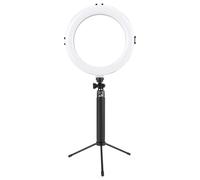 Anneau lumineux LED de 20 cm avec variateur pour la photographie, la vidéo en direct et support pour téléphone/trépied USB.