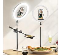 Anneau Lumineux Led De 30,5 Cm Avec Trépied Pour Téléphone Portable, Trépied Pour Téléphone Portable Avec Anneau Lumineux Annulaire, Lumière Led À Intensité Variable Pour Enregistr[HDM5234600]