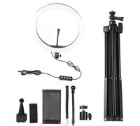 Anneau Lumineux LED Dimmable 12 Pouces, Éclairage Remplissage Photo avec Trépied Ajustable Noir - 3 Températures Couleur, 10 Niveaux Luminosité, pour Maquillage et Studio Vidéo