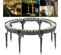 Anneau lumineux LED for arbre de jardin, éclairage de paysage 12 W, projecteur LED for arbre, éclairage coloré étanche IP65, for racines d'arbres(Yellow,7PCS)