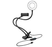 Anneau lumineux LED - LOGILINK - AA0150 - Diamètre 8,5 cm - Lumière réglable - Support de serrage