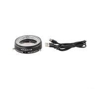 Anneau lumineux LED pour microscope 80 perles Luminosité réglable pour analyse de laboratoire Cadre en alliage d'aluminium ultra fin 87 mm Noir