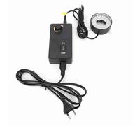 Anneau Lumineux LED pour microscopes Luminosité LED Source Lumineuse réglable Anneau Lumineux pour microscopes vidéo Instrument Optique(EU Plug 100-240V)