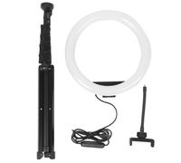 Anneau lumineux LED pour selfies avec trépied, 3 modes de luminosité réglable, alimentation USB, design pliable et portable pour vlogging vidéo