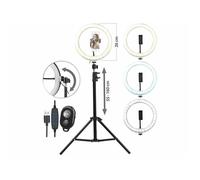 Anneau lumineux LED - SOMIKON - Ø 26 cm - Blanc chaud/froid/neutre - Support smartphone et trépied