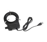 Anneau lumineux LED USB haute luminosité pour microscope, 72 ou 144 LED réglable, design compact pour instruments optiques et inspection industrielle (72 LED)