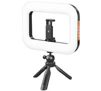 Anneau lumineux portable - 15,9 x 22 cm - Lumière circulaire à intensité variable pour appareil photo alimenté par batterie USB avec trépied | Éclairage de studio portable pour diffusion en direct