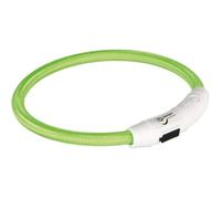 Anneau lumineux pour chien - TRIXIE - M-L 45 cm - USB rechargeable - Vert - Éclairage clignotant/continu