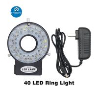 Anneau lumineux pour Microscope stéréo, Source lumineuse LED réglable, lampe monoculaire binoculaire trinoculaire vidéo Microscope, lentille loupe de caméra