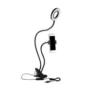 Anneau Lumineux pour Selfies avec Support de Téléphone Portable pour Streaming en Direct / Maquillage Intensité Variable Bras Rotatif à 360 Degrés Eclairage Annulaire Selfie