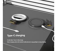 Anneau lumineux rechargeable pour selfies, portable et à clipser, compatible avec les modèles américains