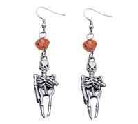 Anneau lumineux squelette léger crâne Boucles d'oreilles Style rock Halloween Spiders Charme Boucle d'oreille Poids léger