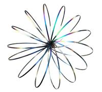 Anneau Magic Flow - Acier Inoxydable 13Cm 5.12In | Anneau de soulagement du Stress cinétique avec Flux interactif, Exercice des Bras, Jeu Amusant | Jouet de Bracelet Magique multisensoriel, Festival,