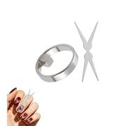 Anneau Magnétique pour Ongles, Bague Magnétique Ajustable pour Nail Art Œil de Chat, Outil de Manucure à Forte Magnétisation, Accessoire de Nail Art Réutilisable et Portable pour DIY (1 set)