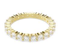 Anneau Matrix Vittore, Taille ronde, Blanc, Placage de ton or 48