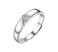 Anneau Menottes Bagues S925 Sterling Silver Forever Wedding Ring Noeud Couple Anneau Ouverture Anneau Réglable Lustres Anneaux (A, A)