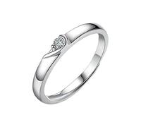 Anneau Menottes Bagues S925 Sterling Silver Forever Wedding Ring Noeud Couple Anneau Ouverture Anneau Réglable Lustres Anneaux (B, A)