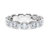 Anneau Octagon, Diamants créés en laboratoire 2,4 ct tw, Forme Octagon, Or blanc 18 carats 50