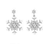 Anneau Oreille Boucles d'oreilles flocon de neige de Noël Accessoires haut gamme Pour tous les jours Pour Noël un cadeau inspirant B Boucle D'Oreille Homme Argent (B, 4x2. 6cm)