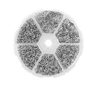 Anneau Ouvert Métal Anneaux de Saut 4 5 6 7 8 10 mm Jump Ring pour Bricolage Bracelets Fabrication de Bijoux 1390 Pièces Argent