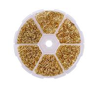 Anneau Ouvert Métal Anneaux de Saut 4 5 6 7 8 10 mm Jump Ring pour Bricolage Bracelets Fabrication de Bijoux 1390 Pièces Or
