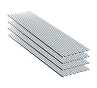 ANNEAU Panneau Mural Décoratif Acoustique en Lattes MDF 240x60 cm Gris Cuir