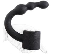 Anneau Pénien avec Plug Anal Noir, Cock Ring avec Plug Anal Intégré Réutilisable, Anneau Pénien Flexible Double Stimulation, Cockring Une Pièce pour Hommes Couples