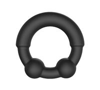 Marc Dorcel Anneau pénien Stronger Ring – renforcé, silicone noir, insert métal