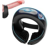 Anneau Pénien Vibrant, Anneau Pénien En Silicone Extensible Avec 10 Modes De Vibration Pour/Stimulation Des Testicules, Anneaux De Testicules Étanches, Vibrateur De Couple, Jouet Sexuel Pour Hommes