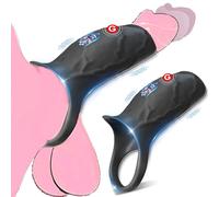 Anneau pénien vibrant Anneaux péniens Manchon pénien Sextoy pour hommes avec 10 modes de vibration Télécommandé Anneaux péniens Manchon pénien Massage point G Sextoys