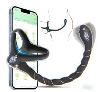 Anneau pénien vibrant et jouets anaux - Plug anal télécommandé 4-en-1 avec app, vibrateur pour pénis et manchon pénien, perles anales vibrantes, jouet sexuel pour hommes et femmes