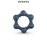 Anneau pénis Cockring Hexagonal avec billes en acier - BONERS