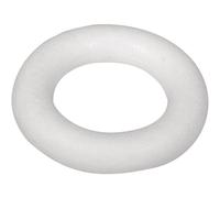 Rayher 30160000 Lot de 2 Anneaux en polystyrène soudés Ø 25 cm, Blanc