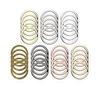 Anneau Plat pour Porte-clés, Tiberham Anneaux Brisés Ronds Porte-Clés en Métal pour Maison Bureau Voiture Clés Organisation, Lanière, Bricolage DIY, Arts & Artisanat, 28 mm, 7 Couleurs, 35 Pcs