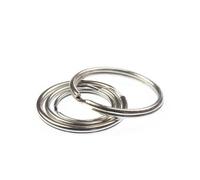 Anneau porte-clé, métal, diamètre: 30 mm, argent