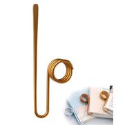 Anneau Porte-livre en Cuivre, Marque-page Clips de Mise À Niveau, Porte-page en Métal, Anneaux de Pression Lecture, Ouvre-livre Amusant for Étagère - Outil Lecture Utilitaire Fait Main(Gold*1)