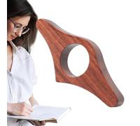 Anneau Porte-Page Pouce Assistant De Lecture Littéraire En Bois De Noyer