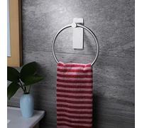 Anneau porte-serviette en acier inoxydable sans perçage avec résistance industrielle pour un montage mural sécurisé dans des environnements humides ou secs (finition)