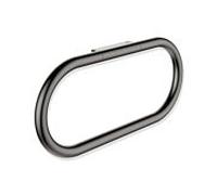 Anneau porte-serviettes Hewi Série 480 480.09.00270EC pivotante , revêtement PVD, chrome noir brillant