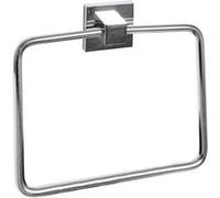 Fackelmann 86754 Porte Serviette Murale Porte Serviette Murale Anneau Salle de Bain, Zinc, Gris, 19 x 17 x 3,5 cm
