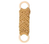 Anneau porte-serviettes décoratif fonctionnel en bois et corde de coton pour embellir votre cuisine ou salle de bain (marron)