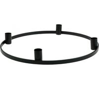 Anneau pour bougies - métal noir Ø35cm Deko Porte-bougies Couronne de l'Avent Décoration de table