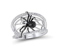 Anneau pour femmes Anneaux uniques Black Ring Black Bijoux de fête à la mode