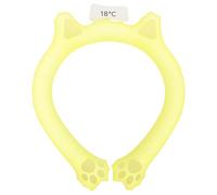 Anneau Rafraîchissant Cou Réutilisable Tpu Ergonomique Jaune | Refroidissement Longue Durée, sans Utilisation des Mains, pour Ouvriers et Athlètes, Déplacements Chauds, Loisirs