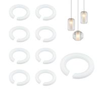 Anneau Réducteur pour Abat-Jour, 8Pcs Convertisseur en Plastique E27 vers E14, Convient à La Plupart des Abat-Jour, Blanc