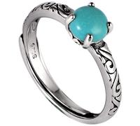 Anneau réglable des femmes, S925 Modèle vintage Inranguladé nouveauté turquoise anneau de doigt ouvert pour les bijoux de fête d'anniversaire de mariage