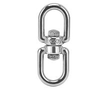 Anneau rotatif à œil à œil en acier inoxydable 304, connecteur pivotant à double extrémité résistant à la corrosion avec un grand œil pour balançoires, chaises suspendues, hamacs (M5)